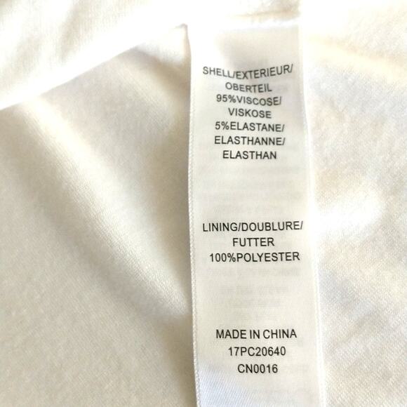 Adrianna Papell Top Women's Size XL White Knit 3/4 Sleeve Sharkbite Hem pullover - Picture 9 of 13